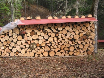 Cover Your Firewood With Metal Roofing